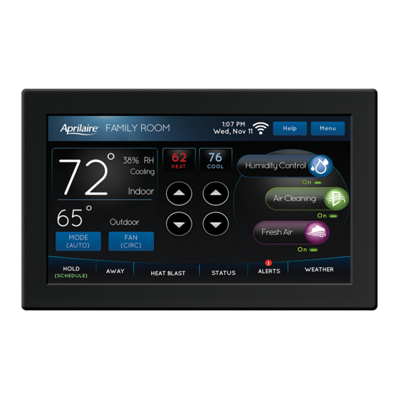 Aprilaire 8920W Safety & Installation Instructions