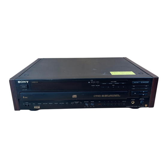 Sony CDP-C801ES Service Manual