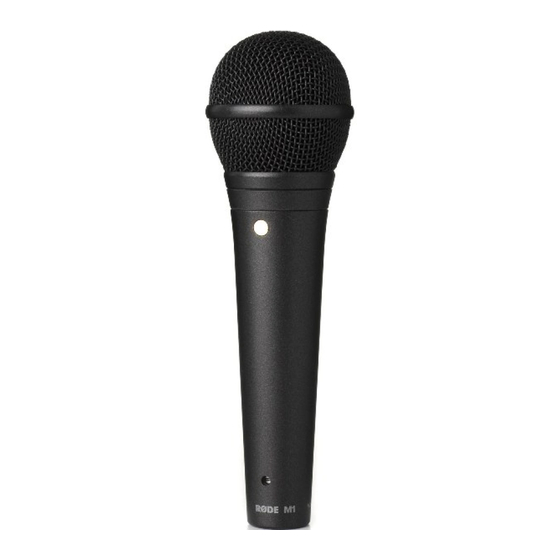 RODE Microphones M1 Quick Start Manual