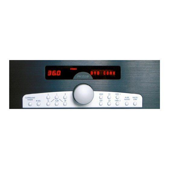 Thule Audio SPACE PR350 B Owner's Manual