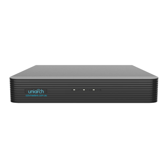 UNIVIEW Uniarch NVR-108X-P8 Quick Manual