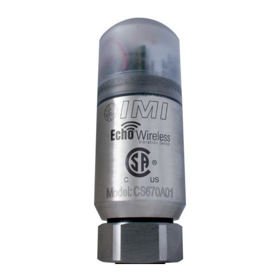 PCB Piezotronics IMI SENSORS Echo TO670A01 Installation And Operating Manual