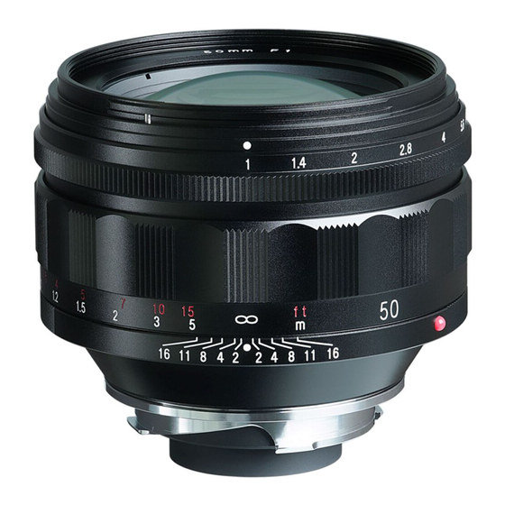 VOIGTLANDER NOKTON 50mm F1 Aspherical RF Instruction Manual