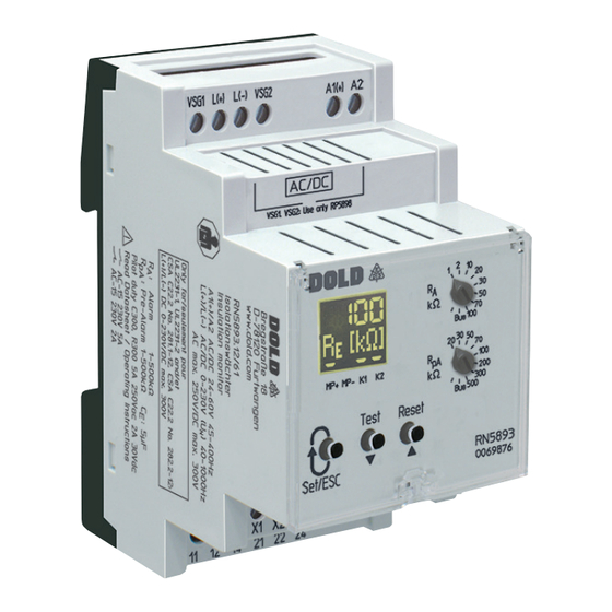 DOLD VARIMETER IMD RN 5893 Instructions Manual