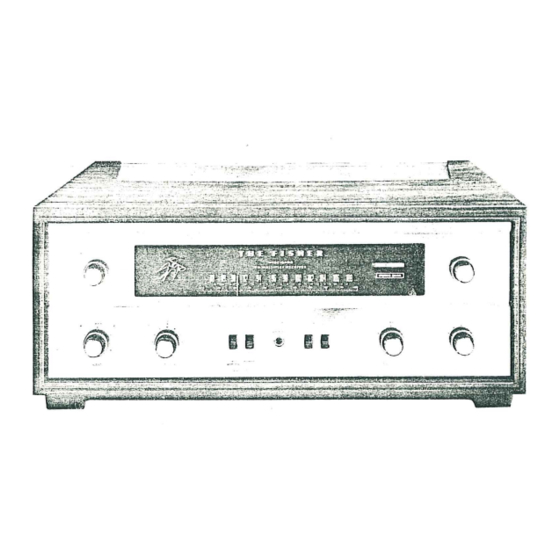 Fisher 400 Operating Instructions And Warranty
