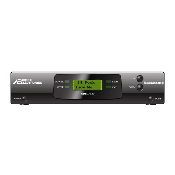 Antex electronics SXM-100 Owner's Manual