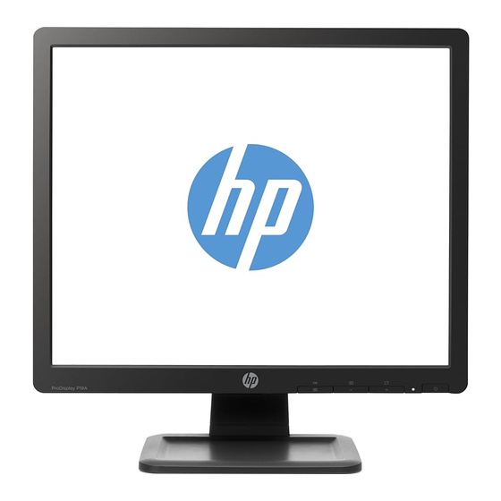 HP ProDisplay P19A User Manual