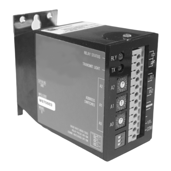 Eaton Cuttler-Hammer Addressable Relay II Instruction Leaflet