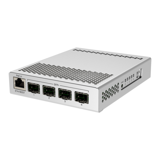 MikroTik CRS305-1G-4S+IN Ethernet Switch Manuals