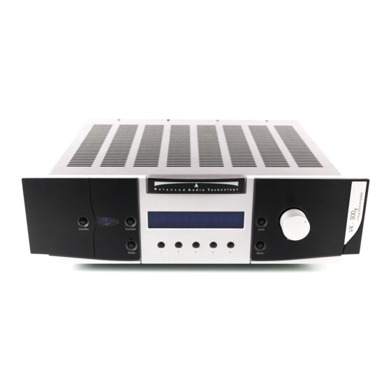 Balanced Audio Technology VK-300x Special Edition Owner's Manual