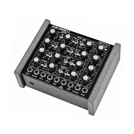 DOEPFER Dark Energy II Owner's Manual