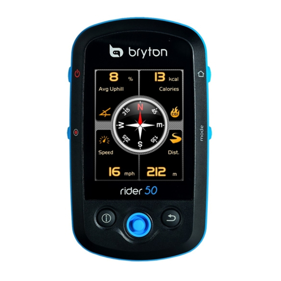 Bryton Rider 50 User Manual