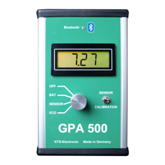 KTS-Electronic GPA 500 Manuals