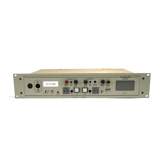 Clear-Com MS-222 Instruction Manual