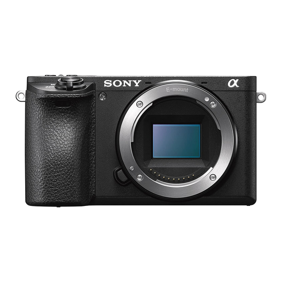 Sony a6500 Help Manual