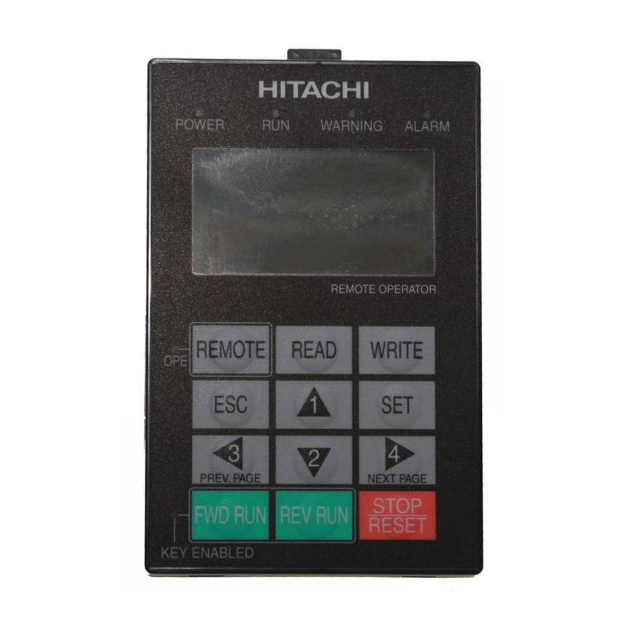 Hitachi REMOTE OPERATOR WOP Instruction Manual
