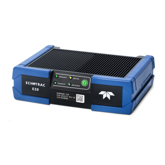 Teledyne Echotrac E20 Quick Reference Manual