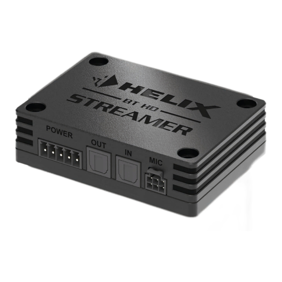Audiotec Fischer HELIX BT HD STREAMER Manuals
