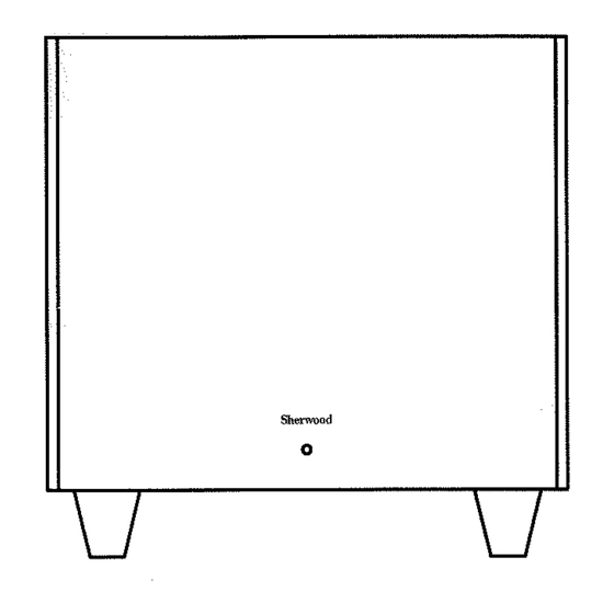 Sherwood SW-10 Operating Instructions