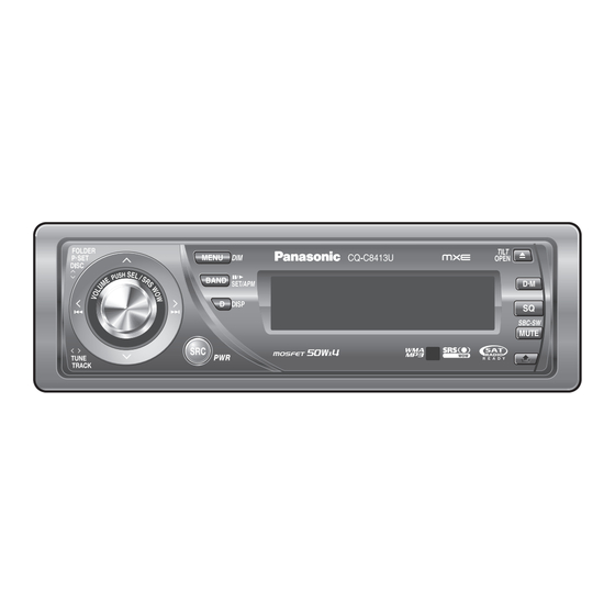 Panasonic CQ-C8313U Operating Instructions Manual