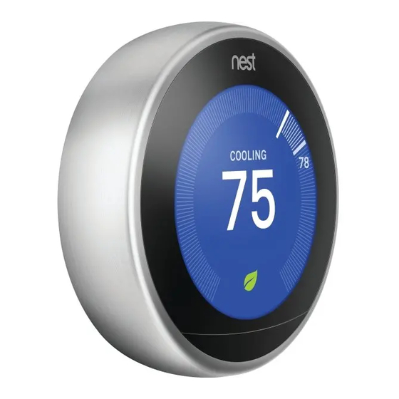 nest Learning Thermostat Installation Manual