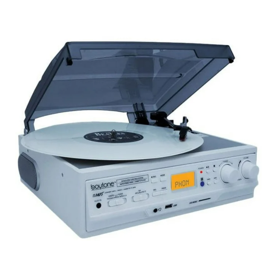 boytone BT-37WT-C - Turntable Manual