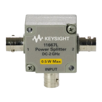 Keysight 11667L Manuals
