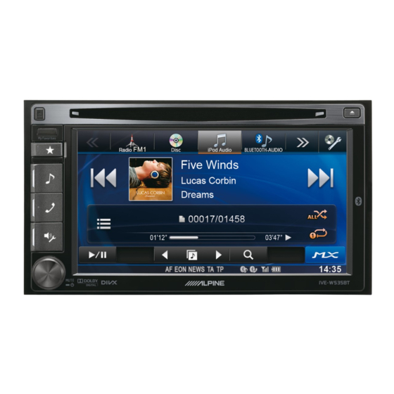 Alpine IVE-W535BT Owner's Manual