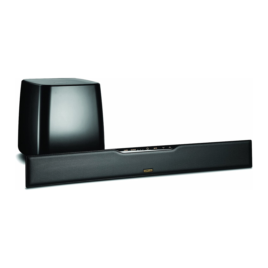 POLK AUDIO SURROUNDBAR 3000 USER MANUAL Pdf Download ManualsLib