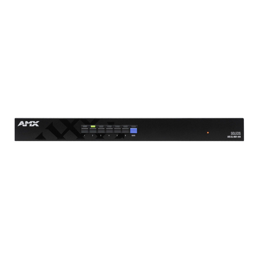 AMX Solecis AVS-SL-0601-848 Installation Manual