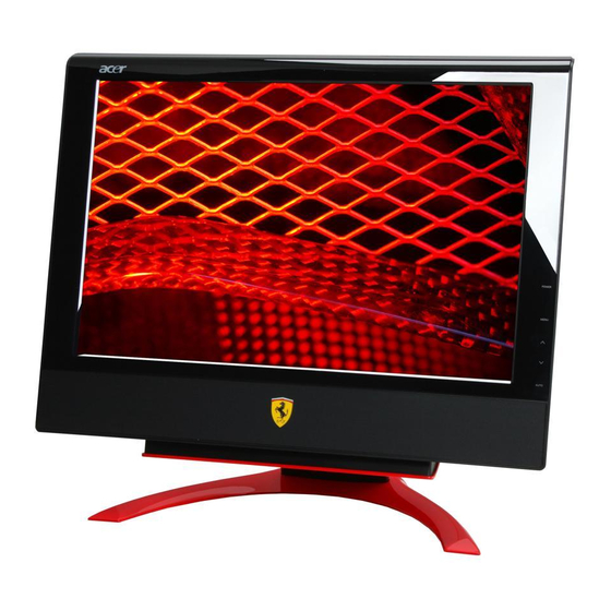 Acer F-20 - Ferrari - 20" LCD Monitor Manual