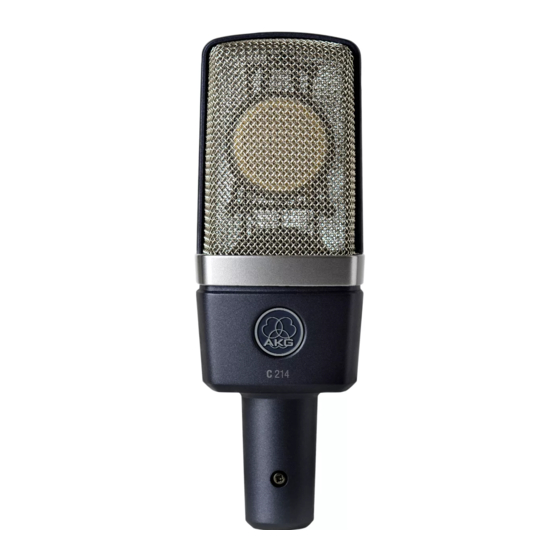 AKG C 214 User Instructions