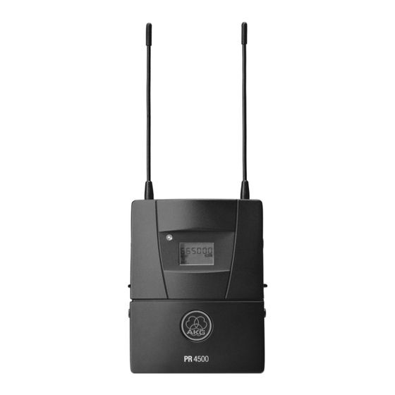 AKG PR4500 User Instructions