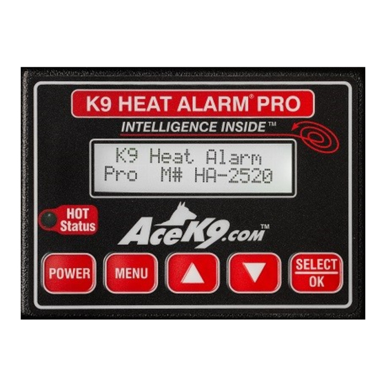 Ace K9 HA-2520 Installation Manual