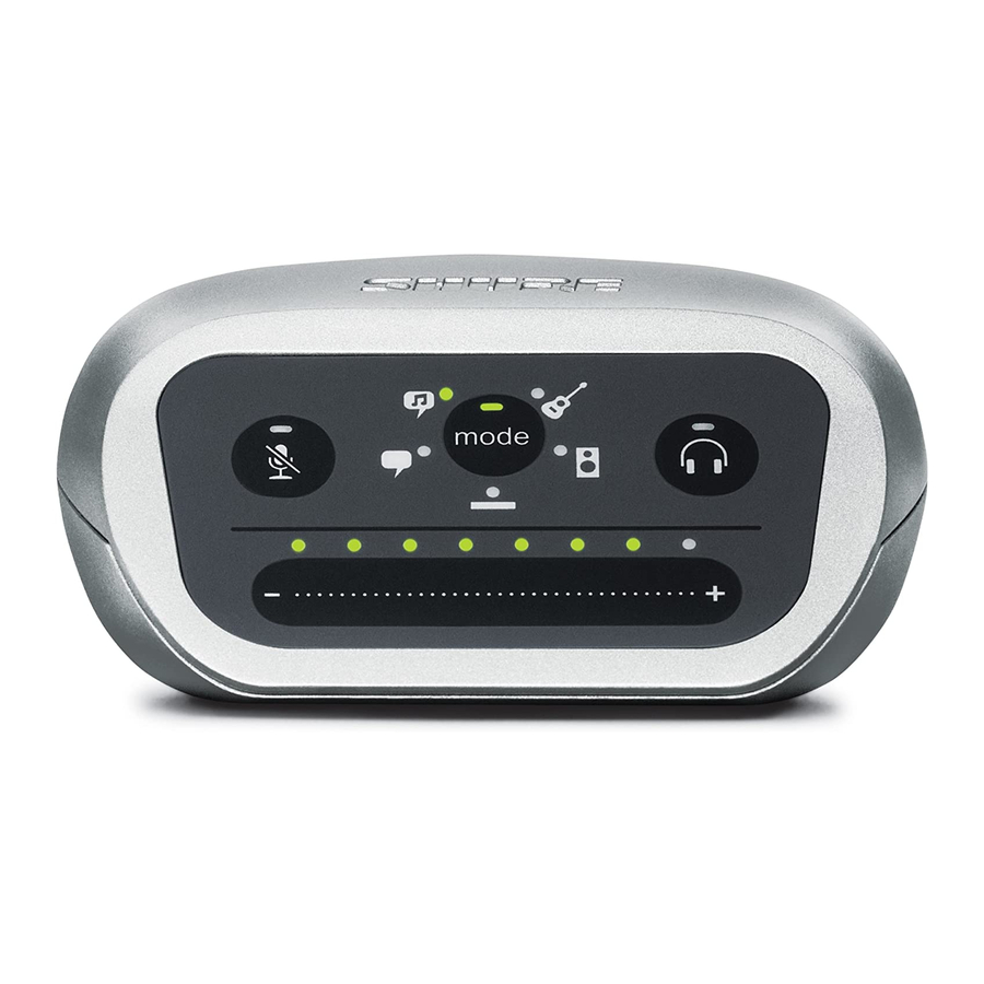 Shure MVi Quick Start Manual