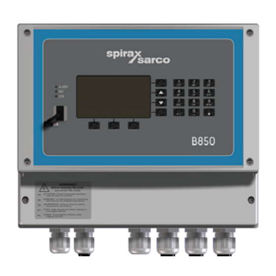 Spirax Sarco B850-W-2 Quick Start Manual