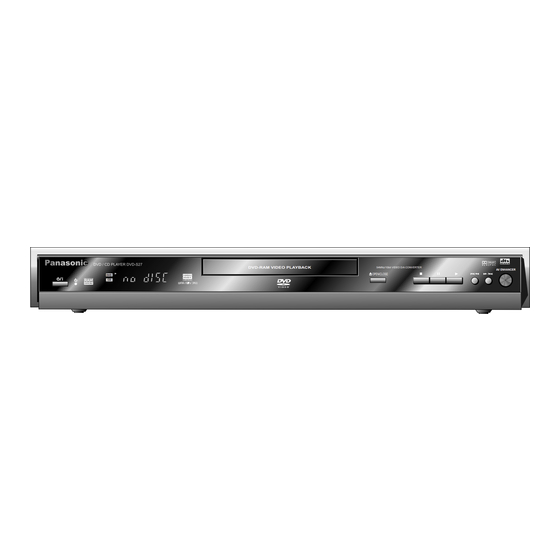 Panasonic DVD-S24 Operating Instructions Manual