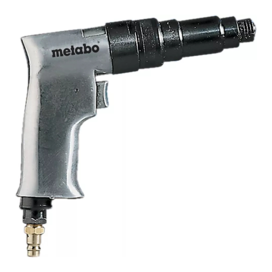 Metabo Pistol Grip Air Screwdriver DS 1610 Operating Instructions Manual