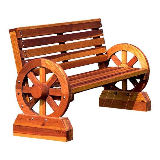 Forever Redwood Wagon Wheel Wooden Bench Assembly Instructions