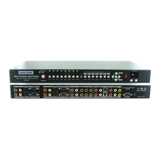 Shinybow USA 8x2 MultiVideo To VGA Switcher Series Instruction Manual