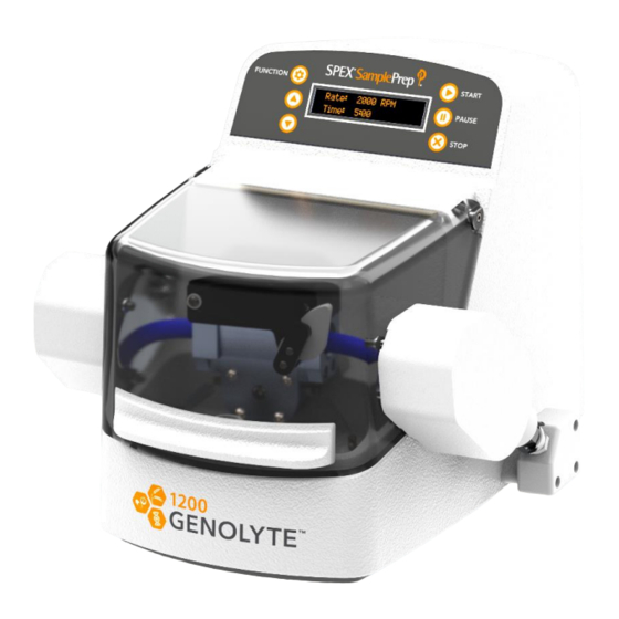 SPEX SamplePrep 1200C Chilled GenoLyte Operating Manual