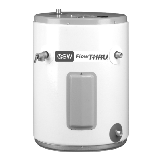 GSW FlowThru Installation And Operating Instructions Manual