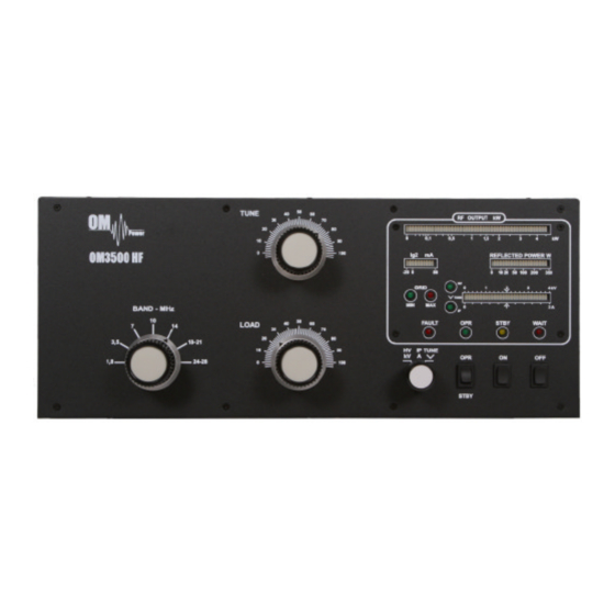 OM POWER OM3500 HF Instruction Manual