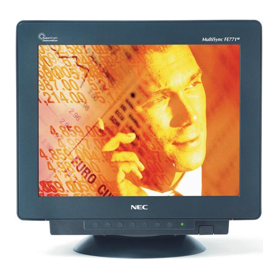 NEC FE770/FE771 CRT Monitor Manuals