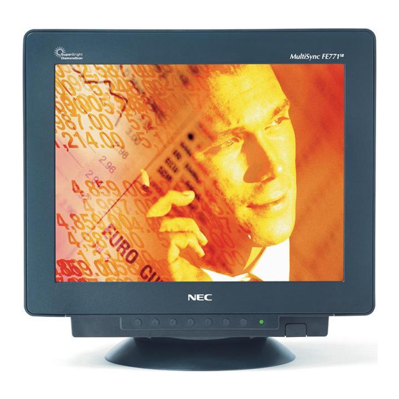 User Manuals: NEC FE770/FE771 CRT Monitor