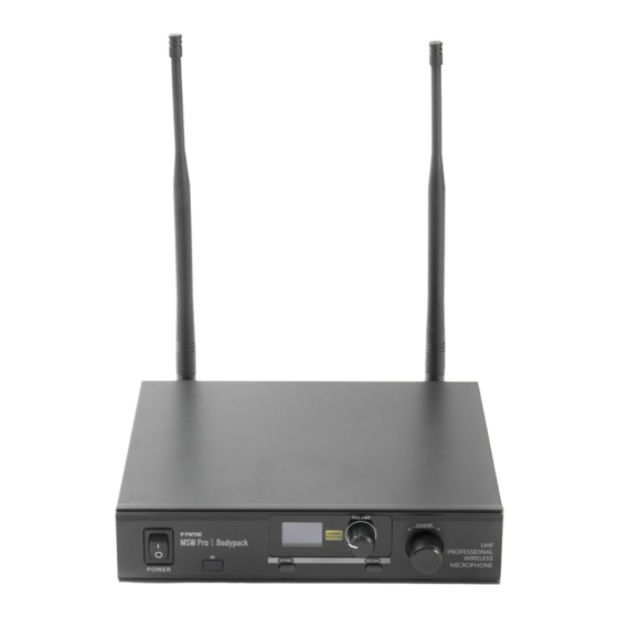 FAME MSW Pro 1 Bodypack User Manual