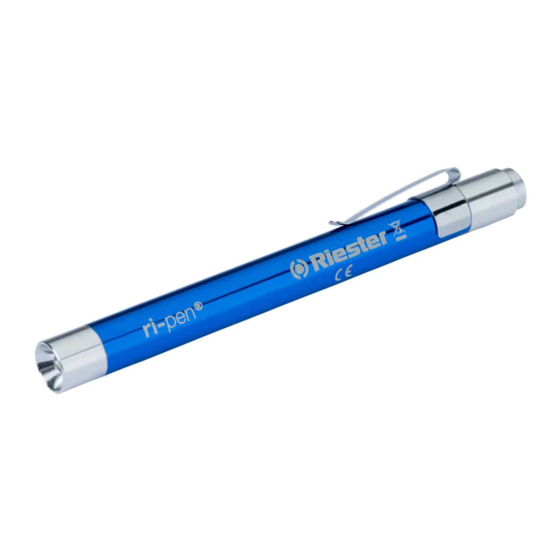 Riester ri-pen Diagnostic Penlight Manuals