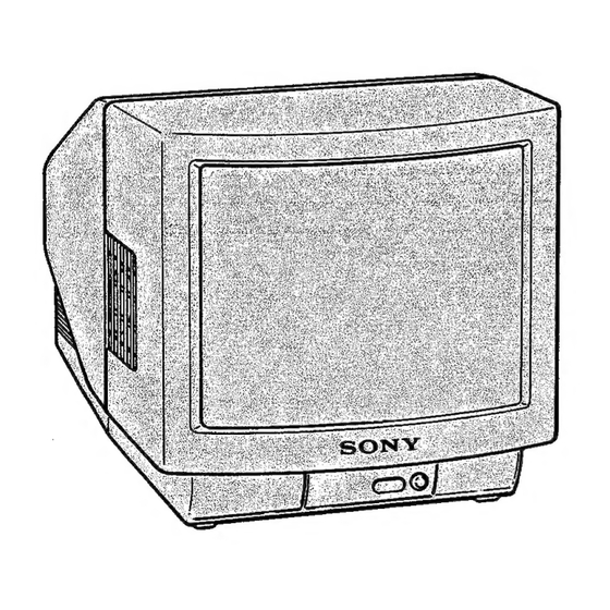 Sony TRINITRON KV-M1620U Operating Instructions Manual