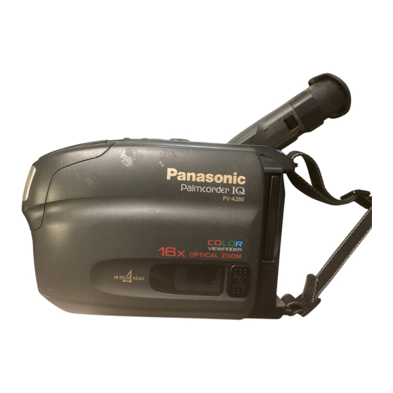 Panasonic Palmcorder IQ PV-A386 Operating Instructions Manual