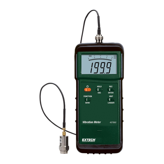 Extech Instruments 407860 Vibration Meter Manuals
